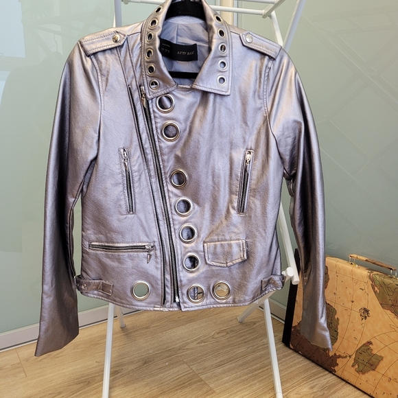 Vegan Leather Moto Jacket - Picture 1 of 7